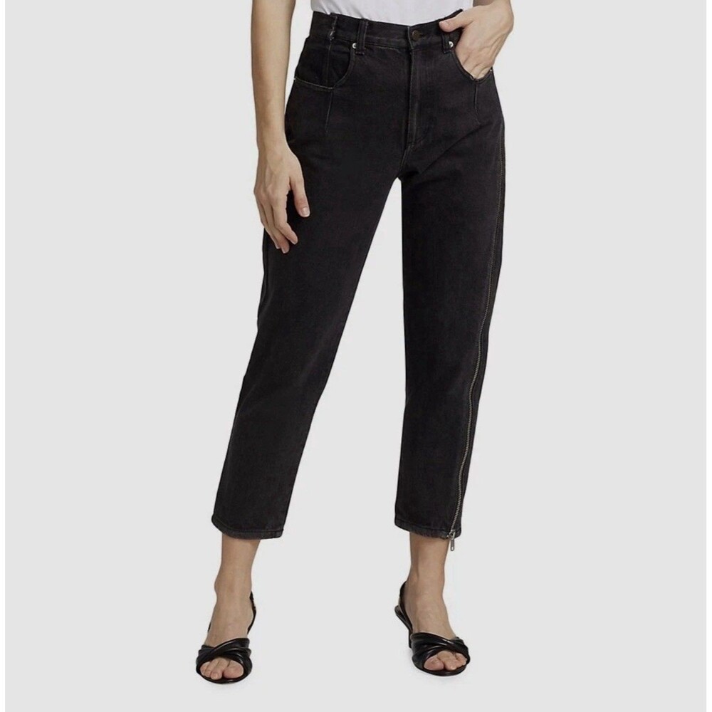 $395 3.1 Phillip Lim Women's Black High-Rise Zip Detail Jeans Pants Sz 0 (XS /S) - Picture 13 of 14